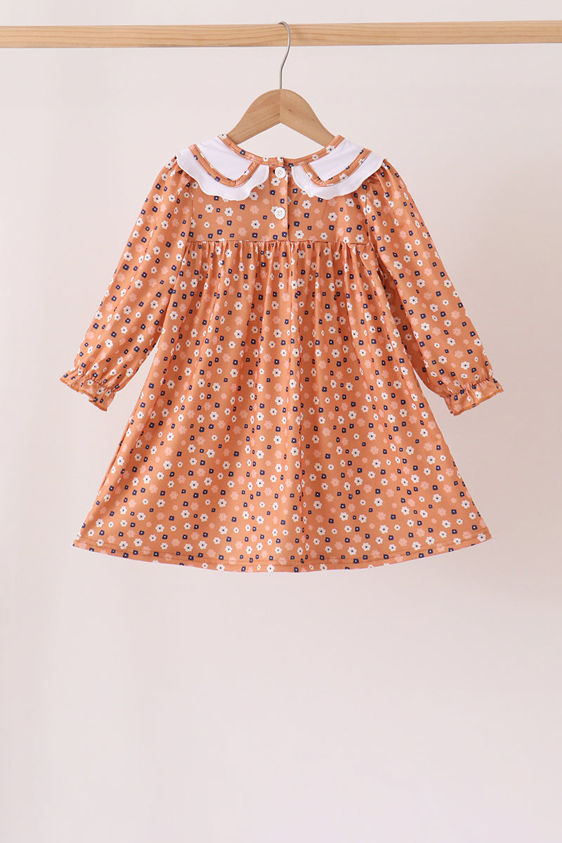 Fall floral print dress