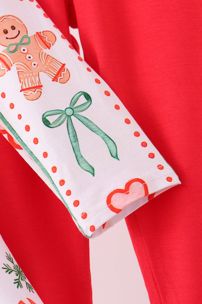 Red Gingerbread Bamboo Pants Set
