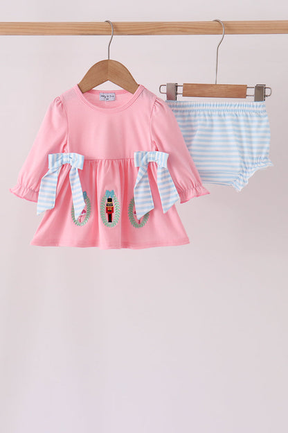 Pink Nutcracker Embroidery Bloomer Set