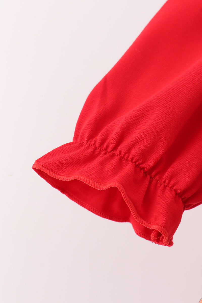 Red Grinch Smocked Pants Set