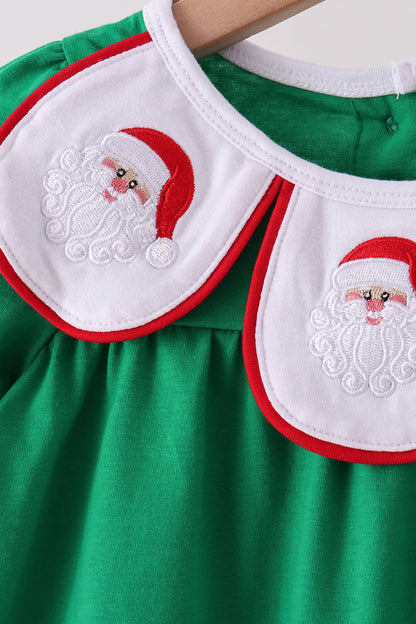 Green Santa Embroidery Bloomer Set