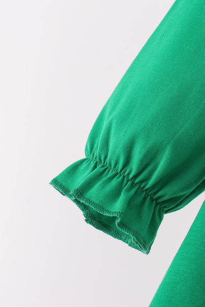 Green Santa Embroidery Bloomer Set