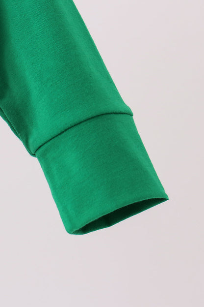 Green Santa Embroidery Romper