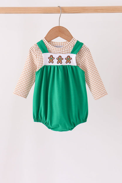 Green Gingerbread Embroidery 2pc Set