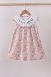 Floral I love my mom embroidery dress