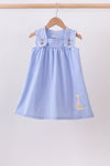 Blue Sailboat Embroidered Dress