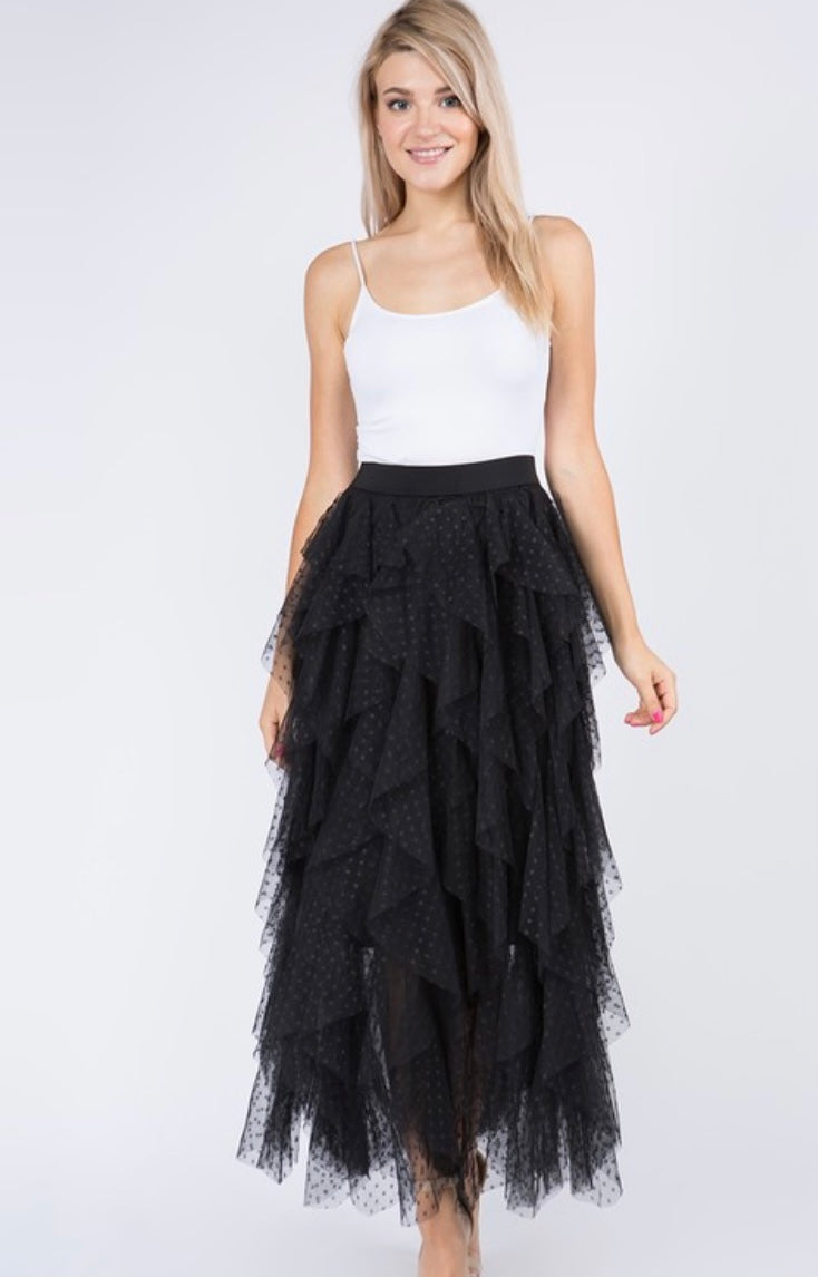 Dotted Tulle Skirt